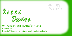 kitti dudas business card